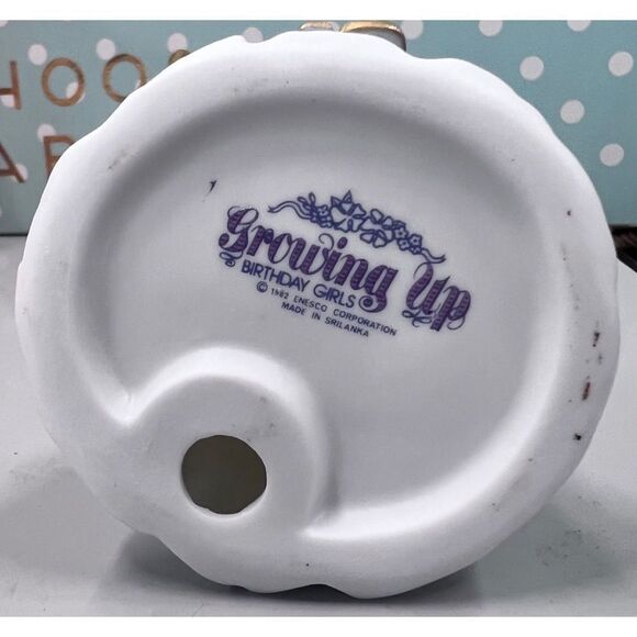 Enesco Growing Up Girls “Brunette Age 10” Porcelain Figurine Birthday Girl - Picture 8 of 8